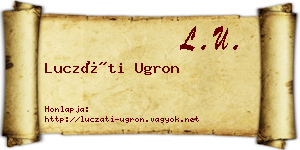 Luczáti Ugron névjegykártya